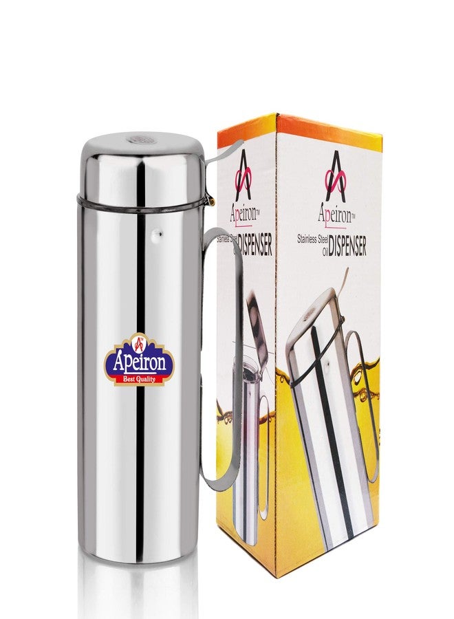 Apeiron Stainless Steel | Oil Dispenser | Transparent Nozzle | Cooking Oil Dispenser | Oil Stopper | Oil Pourer | Sliver | (500ml Pack of 1) - Image 1